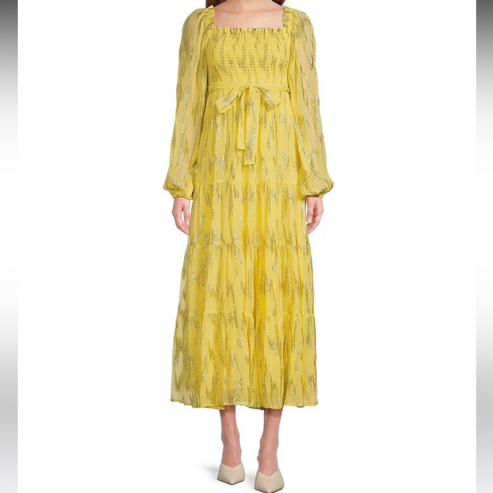 🆕 A love A Lurex Metallic Tiered Maxi Dress.